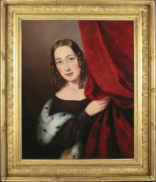 Schwarz Gallery.  Portrait of Mary Jane Peale [?], by Sarah Miriam Peale (American, 1800-1885).  Circa 1840.  